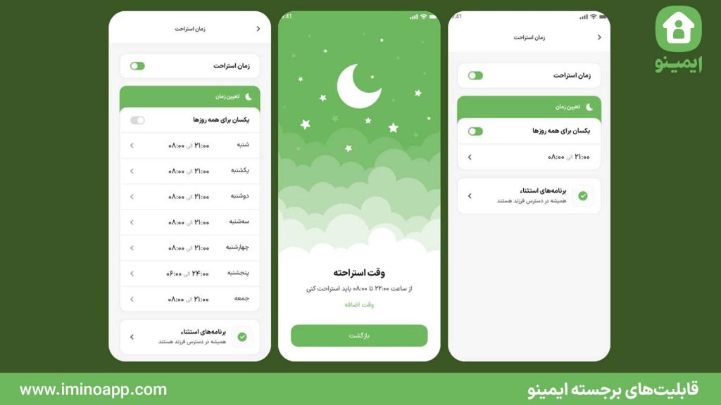 قابلیت‌های برجسته ایمینو: