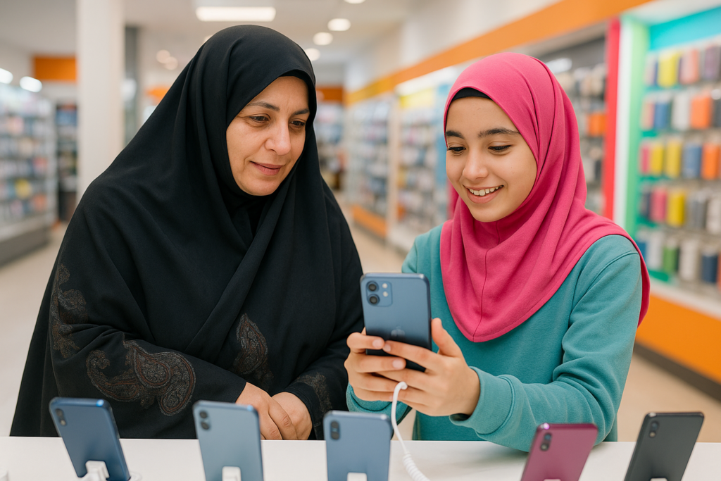 خرید گوشی برای دختر بچه توسط مادر | ویژگی‌های ضروری تبلت کودک، موبایل کودک و گوشی کودک